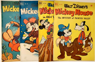 1336694 DELL COMICS GOLDEN AGE WALT DISNEY’S MICKEY MOUSE #387, 352, 334, 343 (4 issues