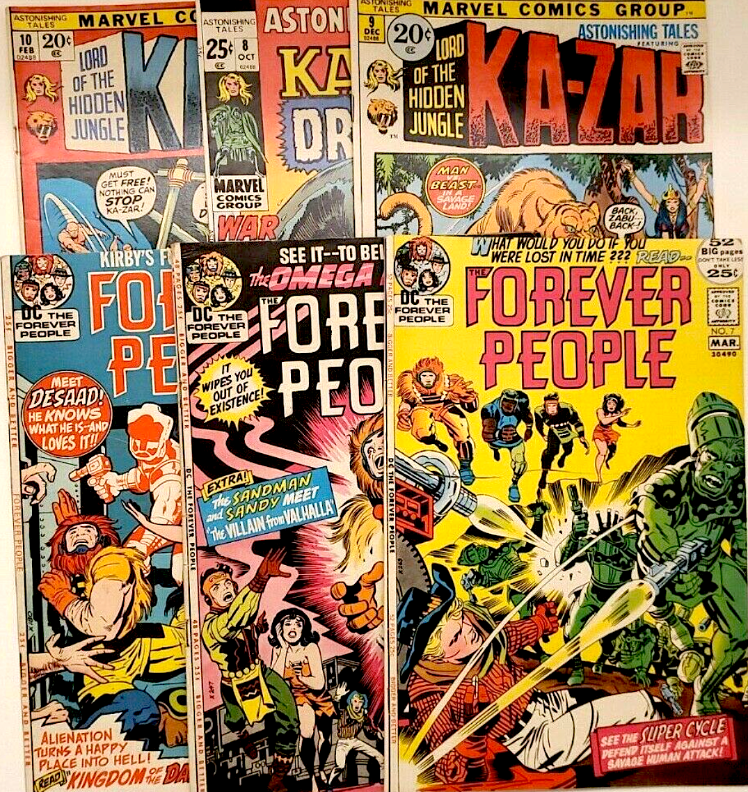 FOREVER　9,　lot　COMICS　BRONZE　DC　KIRBY　#8,　#4,　PEOPLE　MARVEL　KA-ZAR　10　AGE　6,