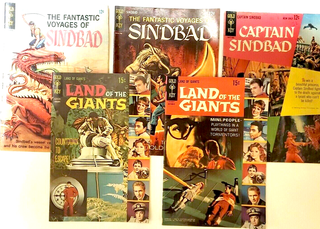 1336701 GOLD KEY COMICS SILVER AGE SINDBAD #1, 2 & LAND OF THE GIANTS #1, 2 & more (5