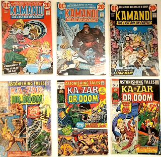 1336711 DC & MARVEL COMICS SILVER/BRONZE AGE KAMANDI #2, 3, 6 & KAR-ZAR #2, 3, 4 (6 issues