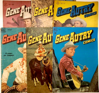 1336720 DELL COMICS GOLDEN AGE GENE AUTRY NO. 5, 7, 15, 29, 35, 36 (6 issues