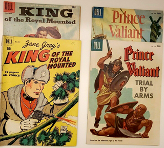 1336881 DELL COMICS GOLDEN AGE PRINCE VALIANT # 650,788 KING ROYAL MOUNTED # 25,310 (4