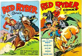 1336901 GOLDEN AGE RED RYDER NO. 23 AND NO.26 (1945) FN/VF HARMAN
