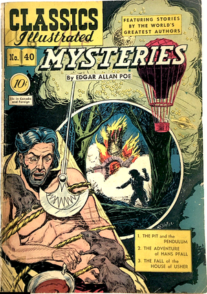 1336968 CLASSICS ILLUSTRATED FIRST EDITION NO. 40 "MYSTERIES" 1947 VG+ E.A.POE GOLDEN AGE