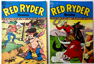 1336984 DELL COMICS (K.K) GOLDEN AGE RED RYDER No. 56 & 59 VF (2 issues