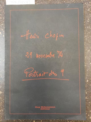1338543 29 NOVEMBRE 74: PORTRAIT DES 9 [SIGNED & NUMBERED]. Henri Chopin