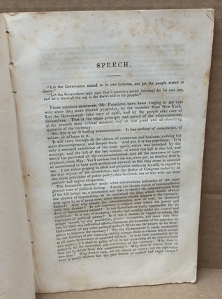 Speech of the Hon. Daniel Webster, on The Sub-Treasury Bill; Delivered in the Senate of the United States, January 31, 1838