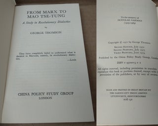 FROM MARX TO MAO TSE-TUNG : A STUDY IN REVOLUTIONARY DIALECTICS