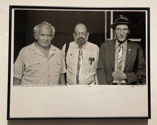 PHOTO OF NORMAN MAILER, ALLEN GINSBERG, & WILLIAM S. BURROUGHS: Boulder, CO 1985 [SIGNED limited edition 1/6]