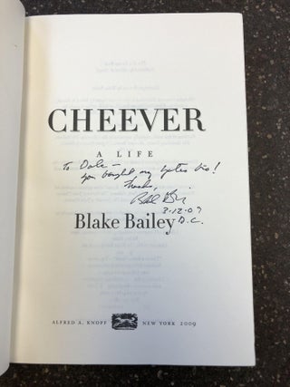 CHEEVER: A LIFE [SIGNED]