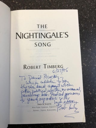 THE NIGHTINGALE'S SONG [INSCRIBED TO DAVID BRODER]