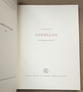 Sophilos: Ein Beitrag zu Seinem Stil