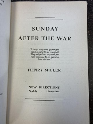SUNDAY AFTER THE WAR
