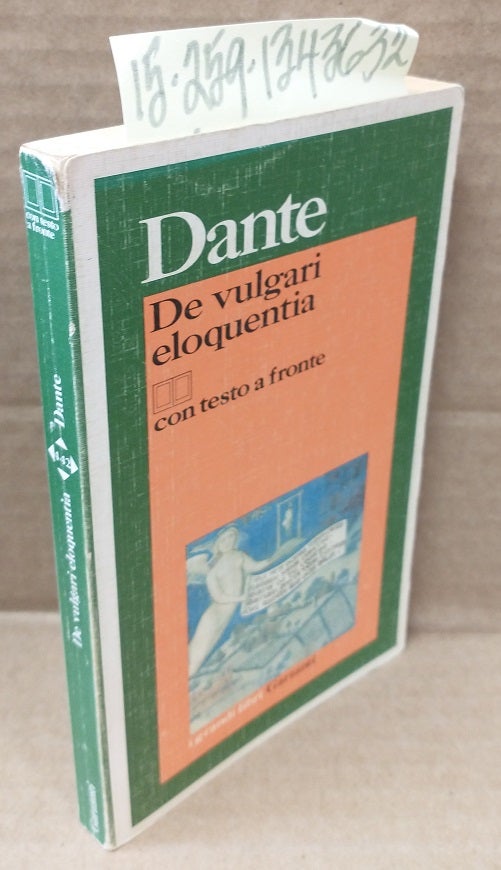 Dante De Vulgari Eloquentia by Dante Alighieri Vittorio Coletti