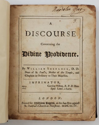 A DISCOURSE CONCERNING THE DIVINE PROVIDENCE