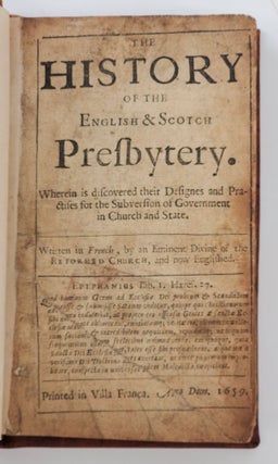 THE HISTORY OF THE ENGLISH & SCOTCH PRESBYTERY