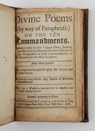 DIVINE POEMS (BY WAY OF PARAPHRASE) ON THE TEN COMMANDMENTS.