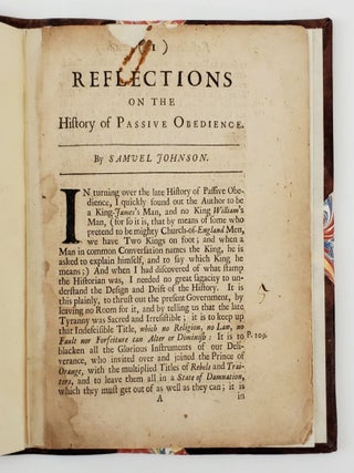 REFLECTIONS ON THE HISTORY OF PASSIVE OBEDIENCE