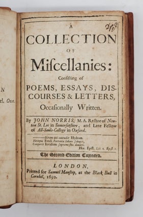 A COLLECTION OF MISCELLANIES