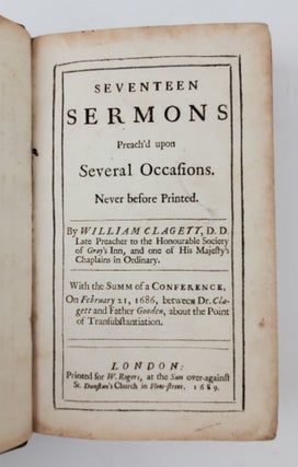 SEVENTEEN SERMONS PREACH’D UPON SEVERAL OCCASIONS.