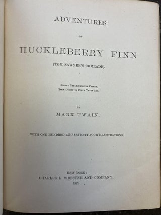 ADVENTURES OF HUCKLEBERRY FINN (TOM SAWYER'S COMRADE) [SIGNED]