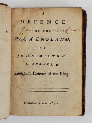 A DEFENCE OF THE PEOPLE OF ENGLAND