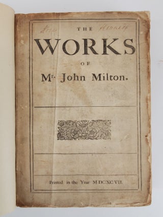 THE WORKS OF MR. JOHN MILTON
