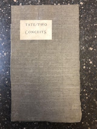 1346264 TWO CONCEITS FOR THE EYE TO SING, IF POSSIBLE [SIGNED]. Allen Tate