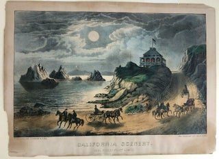 1346473 ORIGINAL HAND-COLORED CURRIER & IVES LITHOGRAPH "CALIFORNIA SCENERY" 1870