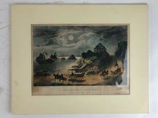 ORIGINAL HAND-COLORED CURRIER & IVES LITHOGRAPH "CALIFORNIA SCENERY" 1870