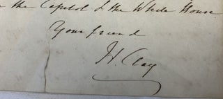 HENRY CLAY AUTOGRAPH LETTER SIGNED