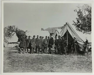 1347049 CLASSIC PHOTOGRAPH LINCOLN WITH McCLELLAN AND TROOPS AT ANTIETAM 1862