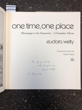 ONE TIME, ONE PLACE [SIGNED]