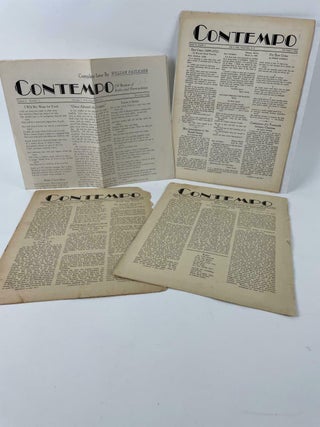 1348189 Four Issues Of Contempo (With Faulkner Issue). William Faulkner, William Carlos Williams,...
