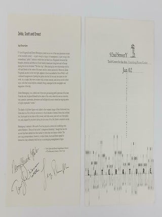 1348239 Autographed Program: Mailer, Plimpton And Quinn. Norman Mailer, George Plimpton, Terry Quinn