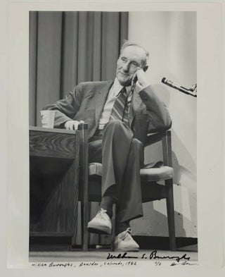 1348333 PHOTO OF WILLIAM S. BURROUGHS TAKEN BY JERRY ARONSON 1982 [Signed by Burroughs and...