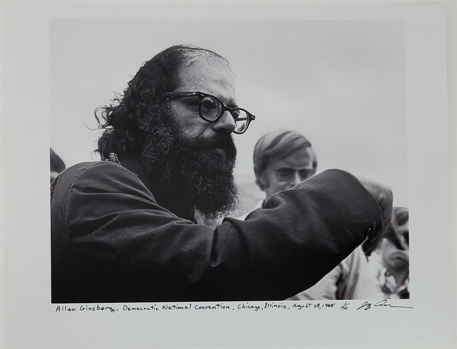 1348345 Allen Ginsberg at the Democratic National Convention in Chicago, Illinois. August 24, 1968. Jerry Aronson.