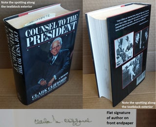 1348472 COUNSEL TO THE PRESIDENT : A MEMOIR [SIGNED]. Clark M. Clifford, Richard Holbrooke