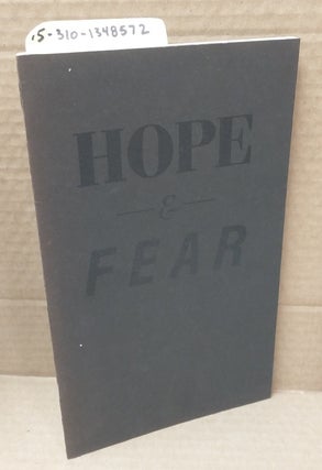 1348572 HOPE & FEAR. Hope Sandrow, Ben Lifson, Photographer, Author