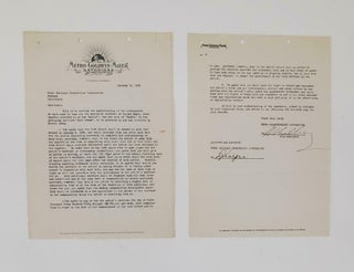 1349123 Irving Thalberg / Conrad Nagel | Signed Letter. Irving Thalberg