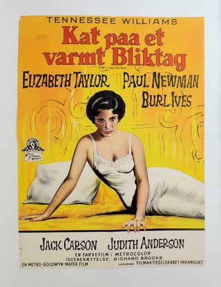 1349126 Cat on a Hot Tin Roof Autographs And Vintage Film Poster. Elizabeth Taylor, Paul Newman,...