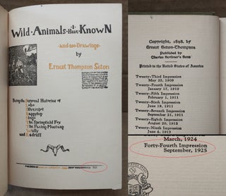 WILD ANIMALS I HAVE KNOWN : AND 200 DRAWINGS [SIGNED]