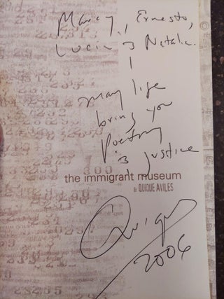 THE IMMIGRANT MUSEUM [INSCRIBED]