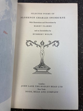 SELECTED POEMS OF ALGERNON CHARLES SWINBURNE