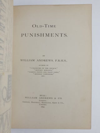 OLD-TIME PUNISHMENTS