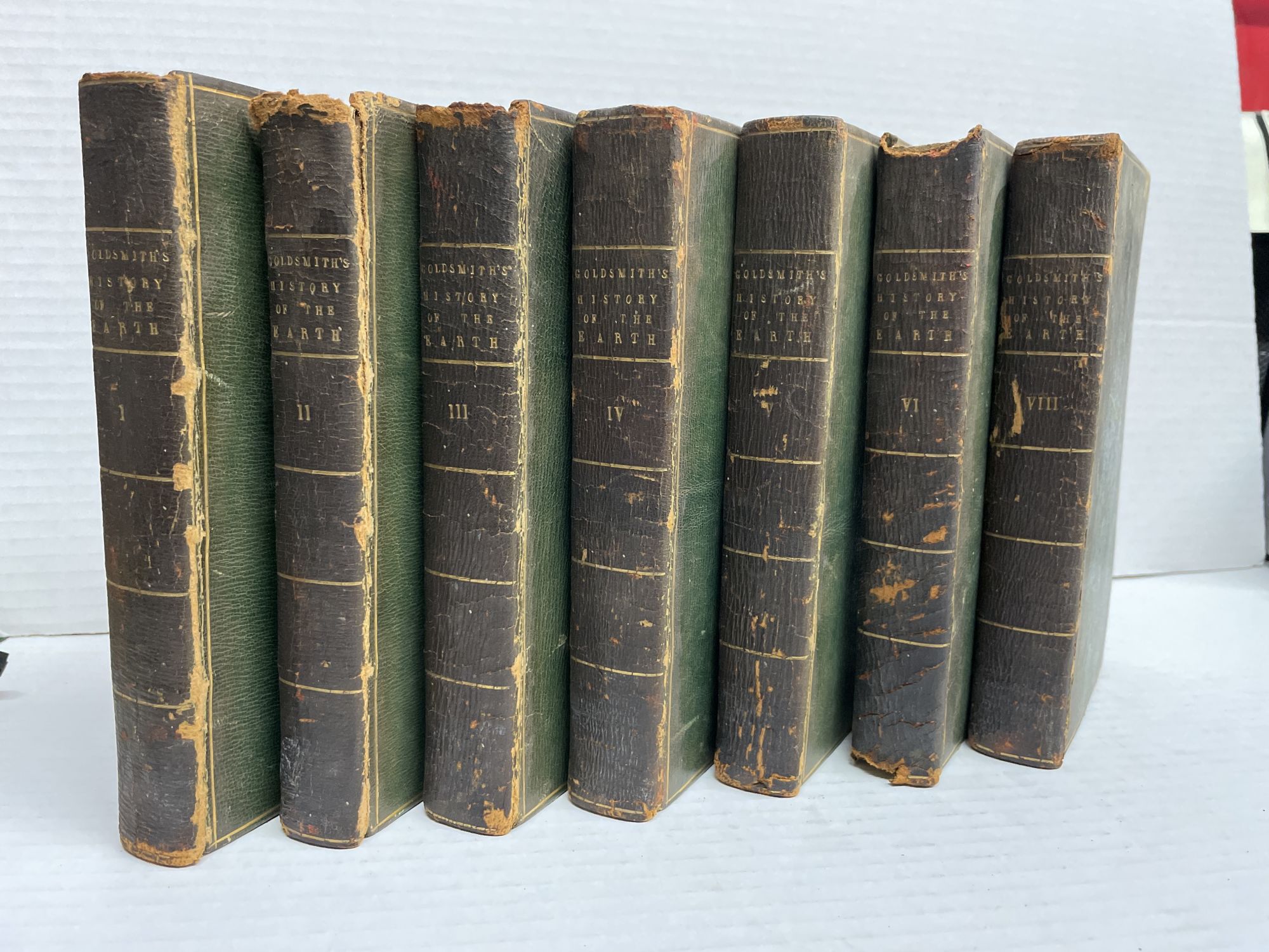 1350065 AN HISTORY OF THE EARTH AND ANIMATED NATURE; IN EIGHT VOLUMES [missing Vol. VII]. Oliver Goldsmith.