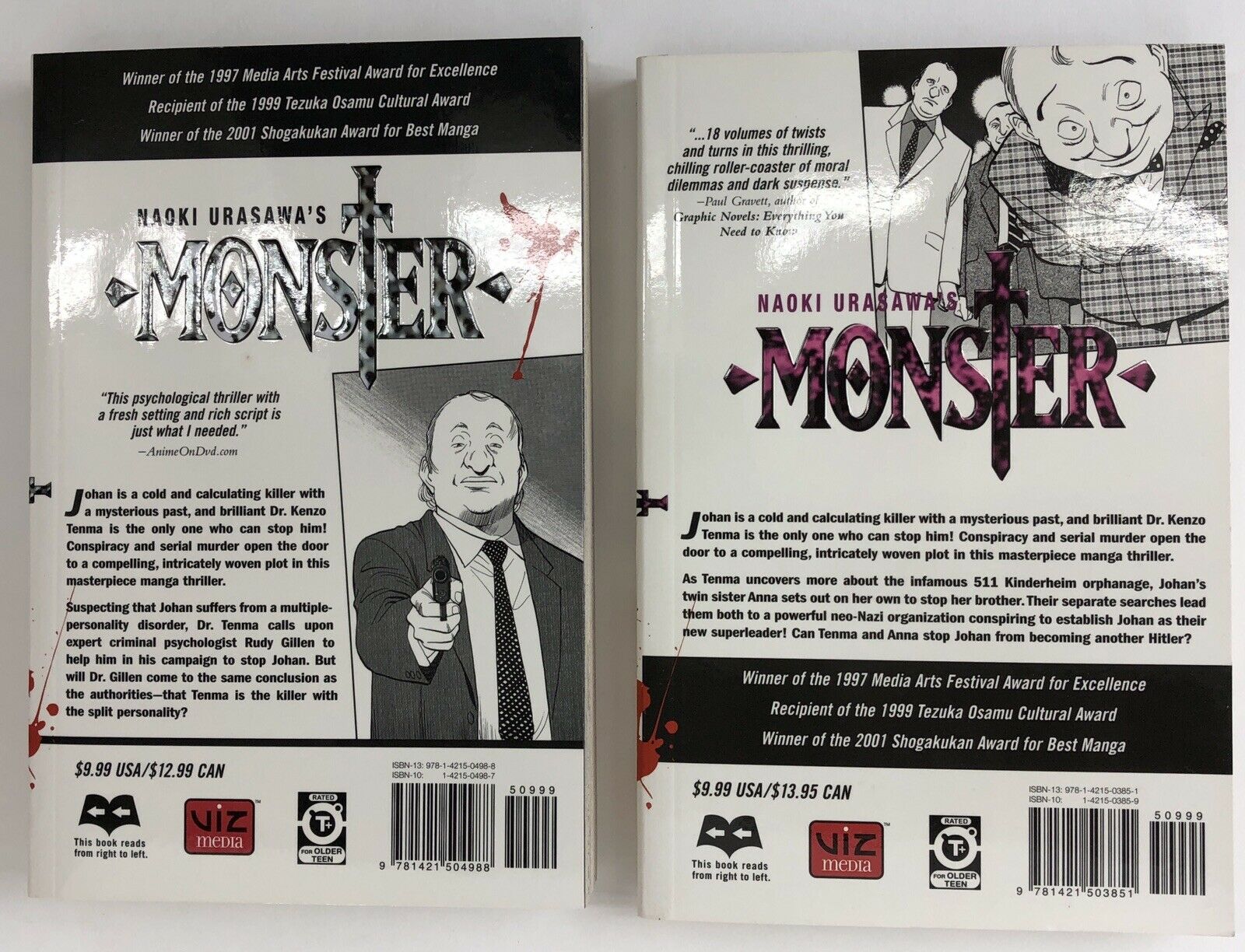 Naoki Urasawa's Monster 5 Manga 😱 Horror Graphic Novel Mystery Viz English