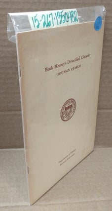 1350482 Black History's Diversified Clientele [A Lecture at Howard University, May 4, 1971]....