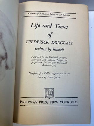 1351578 LIFE AND TIMES OF FREDERICK DOUGLASS. Frederick Douglass