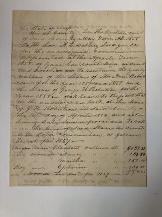 1351822 SLAVERY DOCUMENT, APRIL 18, 1858